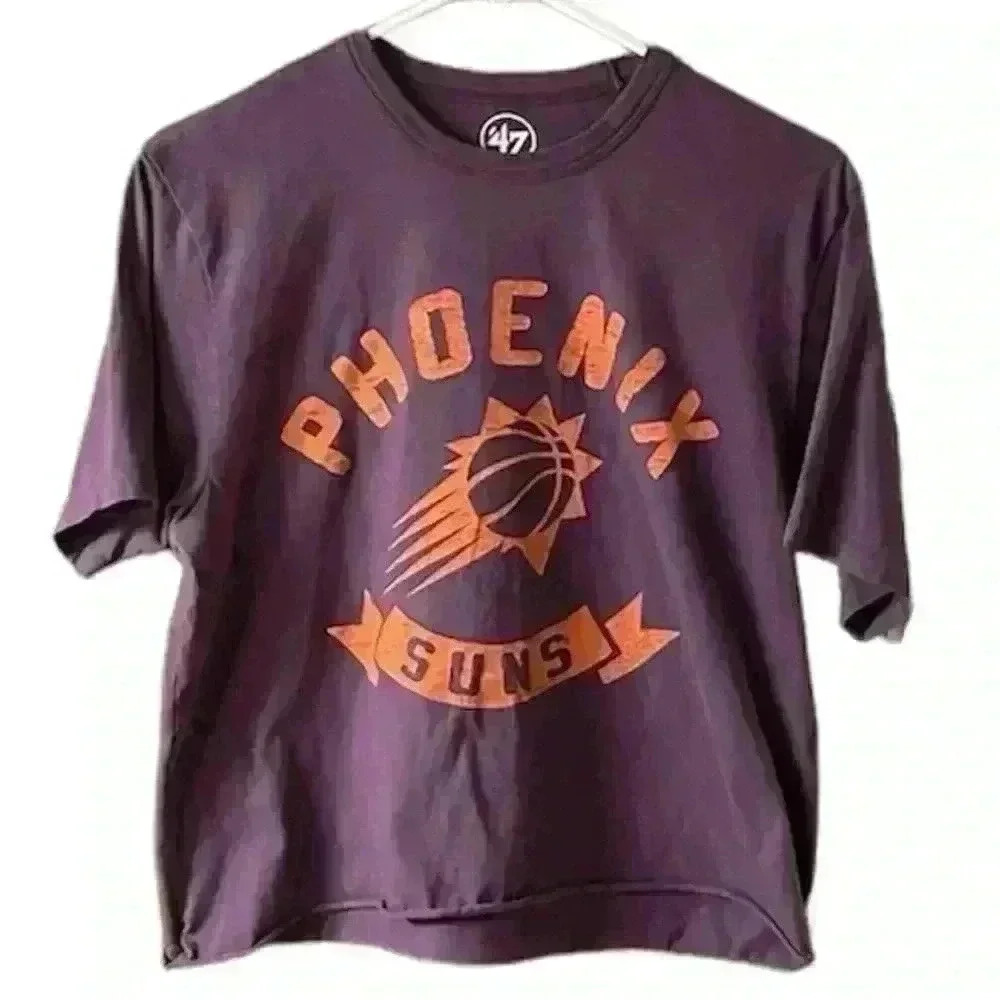 47 Purple and Orange Phoenix Suns Crop Top